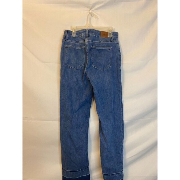 TOMMY HILFIGER WOMENS SIZE 4 STRETCH JEANS RAW HEM TRENDY - Picture 1 of 2